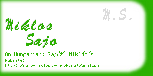 miklos sajo business card